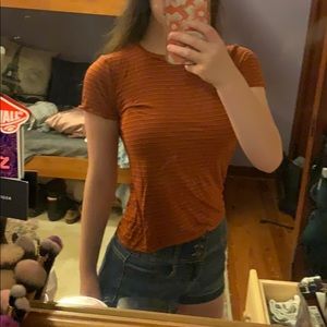 Orange Striped T-Shirt